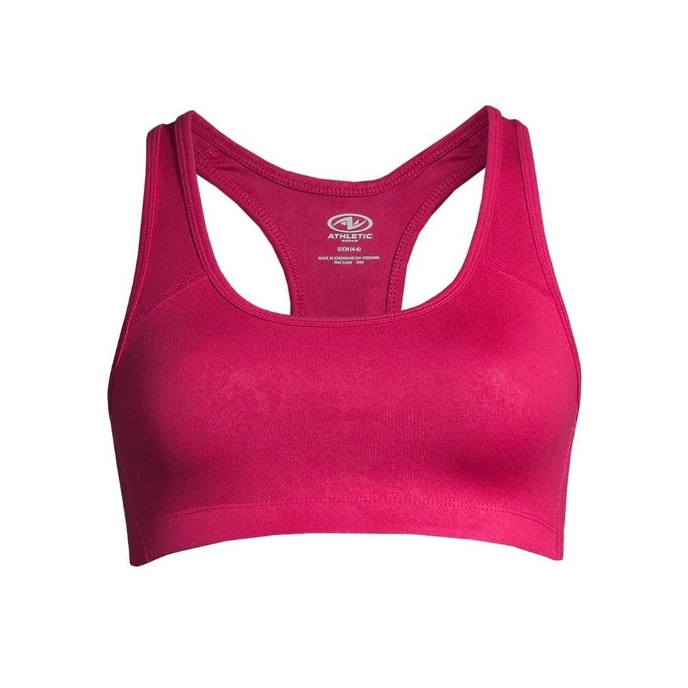 ATHLETIC WORKS Womens Activewear Sports Bra Size Small Pink Razorback New